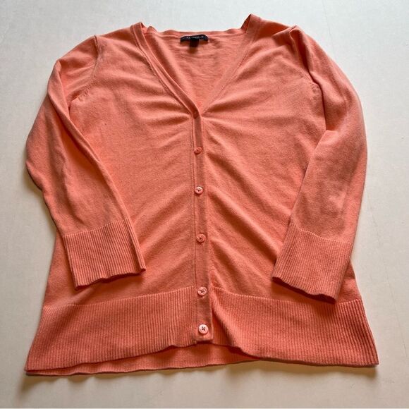 Lands' End Women's Light Cardigan Sweater Peach Medium(10-12) - Picture 4 of 6